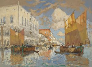 The Doge's Palace, Venice by Konstantin Ivanovich Gorbatov