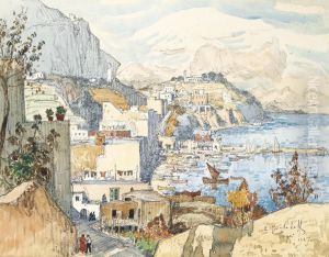 View Of Capri by Konstantin Ivanovich Gorbatov