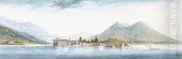 Isola Bella, Lake Maggiore, Italy, From The South; Isola Bella, Lake Maggiore, Italy, From The South-west - view 1