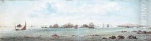 Shipping Off Elizabeth Castle, Jersey by Charles Gore