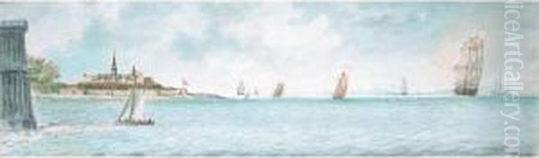 Shipping Off Port Mahon, Minorca - view 1