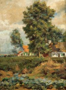 Ferme Dans Un Paysage by Paul Gorge