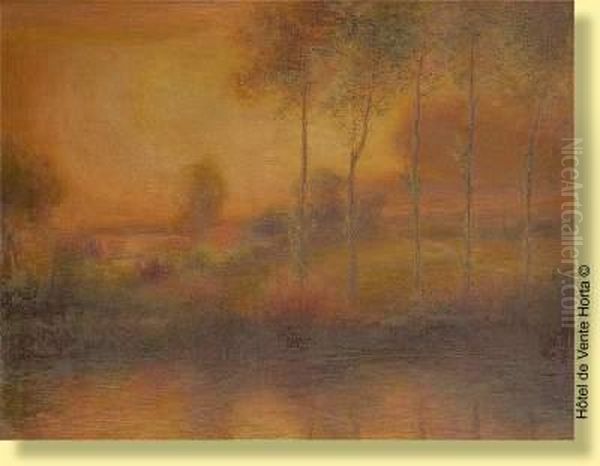 Coucher De Soleil Sur L'etang - view 1