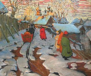 Traineau Dans La Neige by Ivan Silych Goriushkin-Sorokopudov