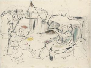 Study For Agony by Arshile Gorky