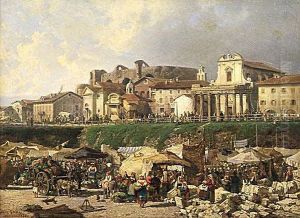 Mercato Della Frutta Ai Fori Imperiali by Giulio Gorra