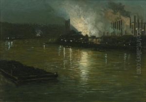 Pittsburgh At Night by Aaron Harry Gorson