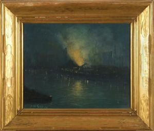 Pittsburgh Steel Mills Atnight by Aaron Harry Gorson