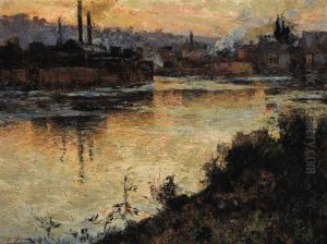 Pittsburgh Steel Mills At Sunset by Aaron Harry Gorson