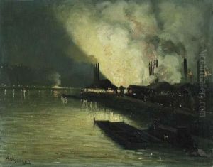 Factories At Night by Aaron Harry Gorson
