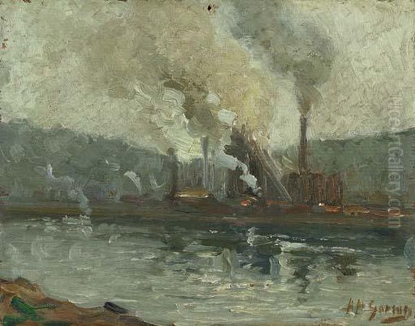 Factories Along The River: Two Works - view 1