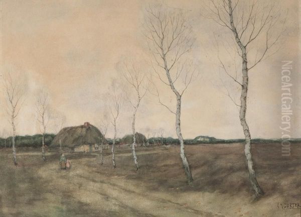 Mother With Child On A Country Road - view 1