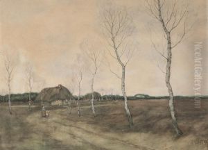 Mother With Child On A Country Road by Arnold Marc Gorter