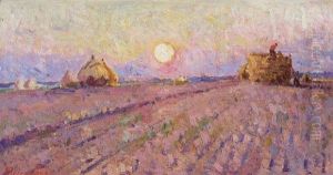 Coucher De Soleil (la Recolte) by Pieter Gorus