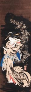 Beauty Powdering Her Face by Hotei Gosei