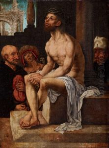 Christus Auf Dem Kalten Stein by Jan Mabuse