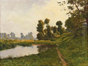 Paysanne A L'oree Du Bois by Albert Ferdinand J. Gosselin