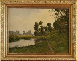 Paysanne A L'oree Du Bois by Albert Ferdinand J. Gosselin