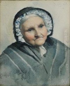Portrait Of An Elderly Lady by Thomas Cooper Gotch