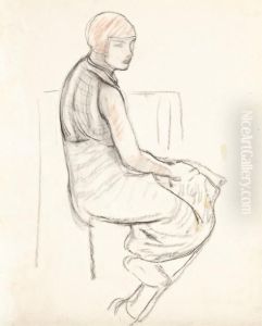Femme Assise by Leopold Gottlieb