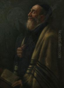 Portrait Of A Rabbi by Maurycy Gottlieb