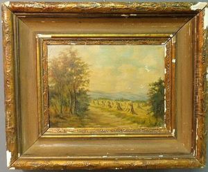 A Fall Hayfield Landscape