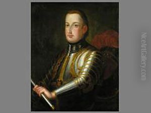 Portrait Eines Adligen Herren In Rustung by Frans Goubau