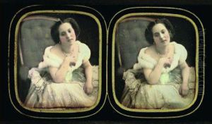Femme Assise En Robe Blanche Decolletee, 1852-1856 by Alexis Gouin