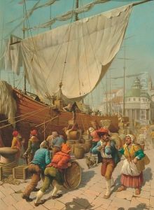 A Bustling Harbour Quayside
