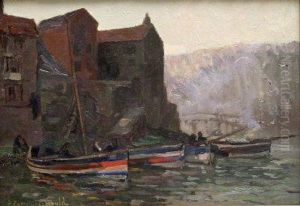 At Staithes - High Water by Alexander Carruthers Gould