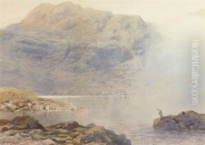 Early Morning, Bowfell And Angle Tarn, Lake District by David Gould