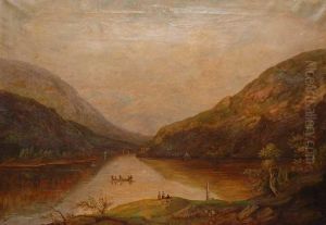 Hudson River Scene by Gould John H. & Hart William M.