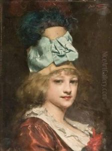 Elegante Au Chapeau by Jules Adolphe Goupil