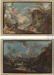 The Dream Of Jacob; And Tobias And The Angel by Joseph Goupy