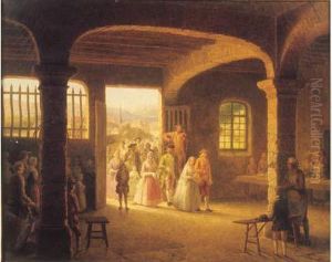 La Mariee Arrivant Au Banquet. by Michel Gabriel G. Gourdet