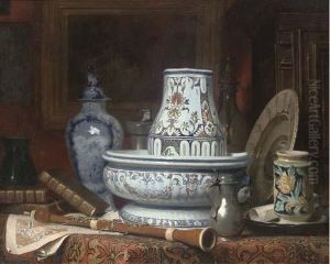 The Connoisseur's Studio by Pierre Eugene Gourdet