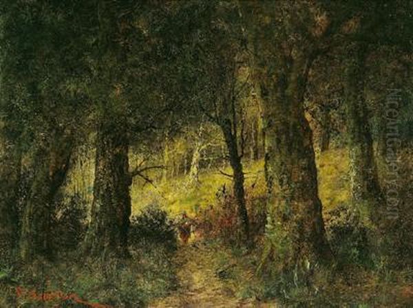 Reisigsammlerin Im Wald - view 1