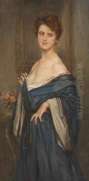 Elegante A La Robe Bleue - view 1