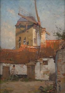 Moulin Pres De La Ferme by Jean-Leon Gouweloos