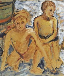 Due Ragazzi Sullaspiaggia by Giovanni Governato