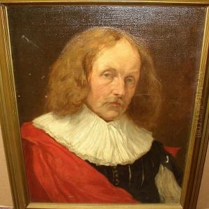 Portrait Of A Man In 17th Century Dress, Signed And Dated 'a.c. Gow 1911'