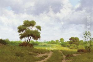 Country Landscape With Clouds by George Russell Gowans