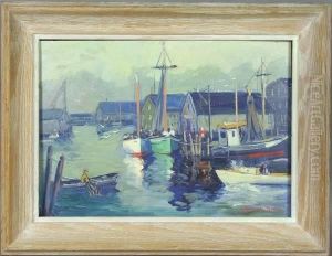 Mann, Boothbay, Maine, O/b by George Russell Gowans