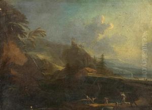 Gegenstucke: Landschaft Mit Wanderern. Landschaft Mit Baumfallern.