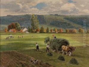 Bei Der Heuernte by Wilhelm Grabhein