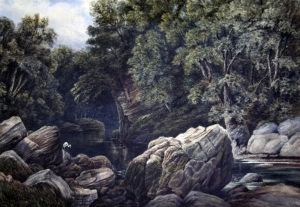 River Landscape by James Edward Grace