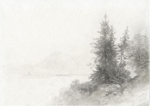 Blick Uber Den Tegernsee by Carl Georg Anton Graeb