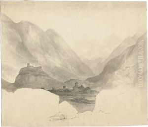 Blick Auf Bagneres-de-luchon by Carl Georg Anton Graeb