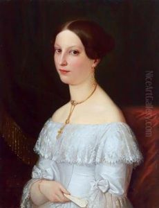 Bildnis Einer Jungen Dame Aus Dem Munchner Burgertum by Albert Graefle