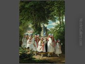 Die Marienprozession by Albert Graefle